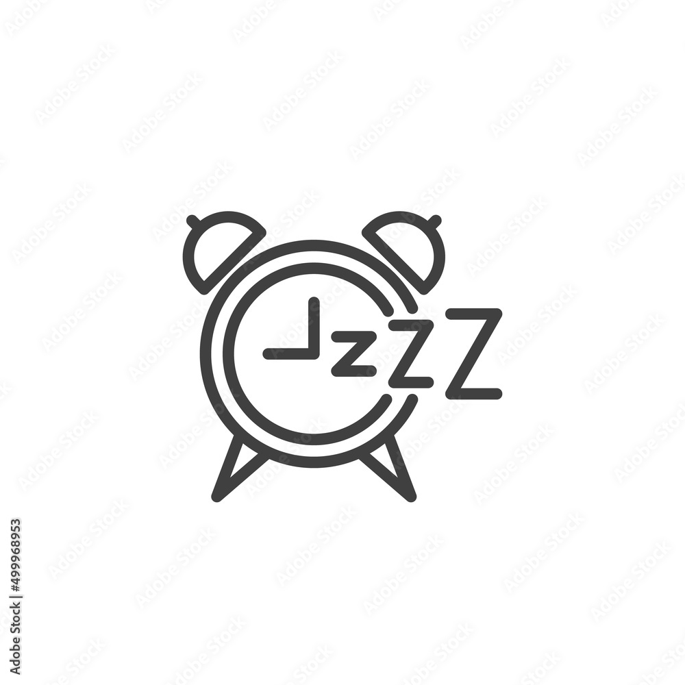 Alarm clock line icon