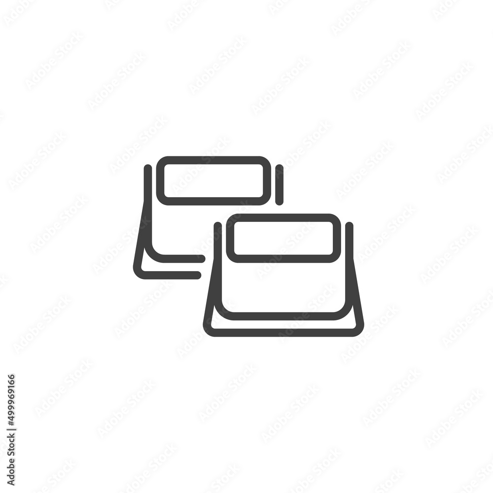 Sport push up bars line icon