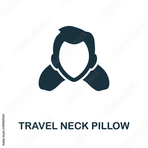 Travel Neck Pillow icon. Monochrome simple Travel Neck Pillow icon for templates, web design and infographics