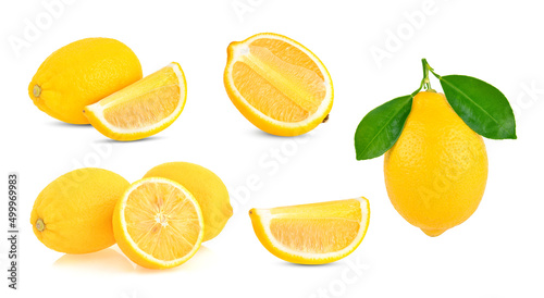 Wallpaper Mural lemon isolated on white background Torontodigital.ca