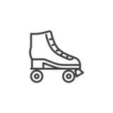 Roller Skates line icon