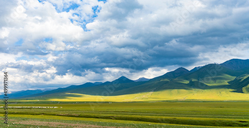 Xinjiang Grassland mountain natural scenery