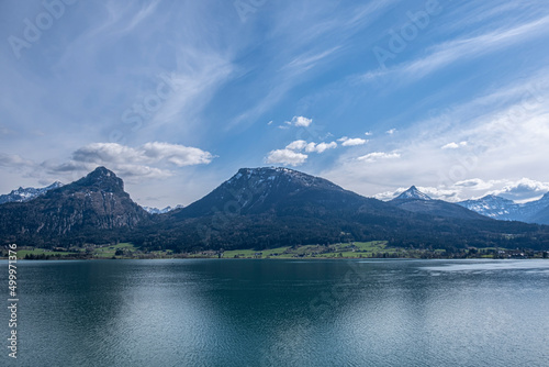 beautiful lake between high mountains © babaroga