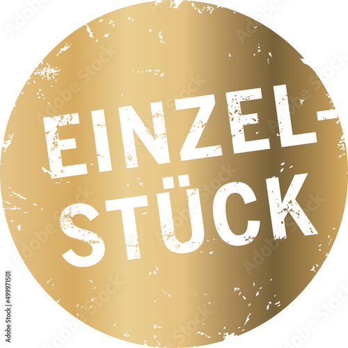 goldener Button Einzelstück zerkratzt