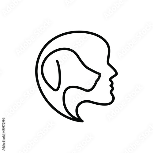 Line Drawing Of Face Man And Dog