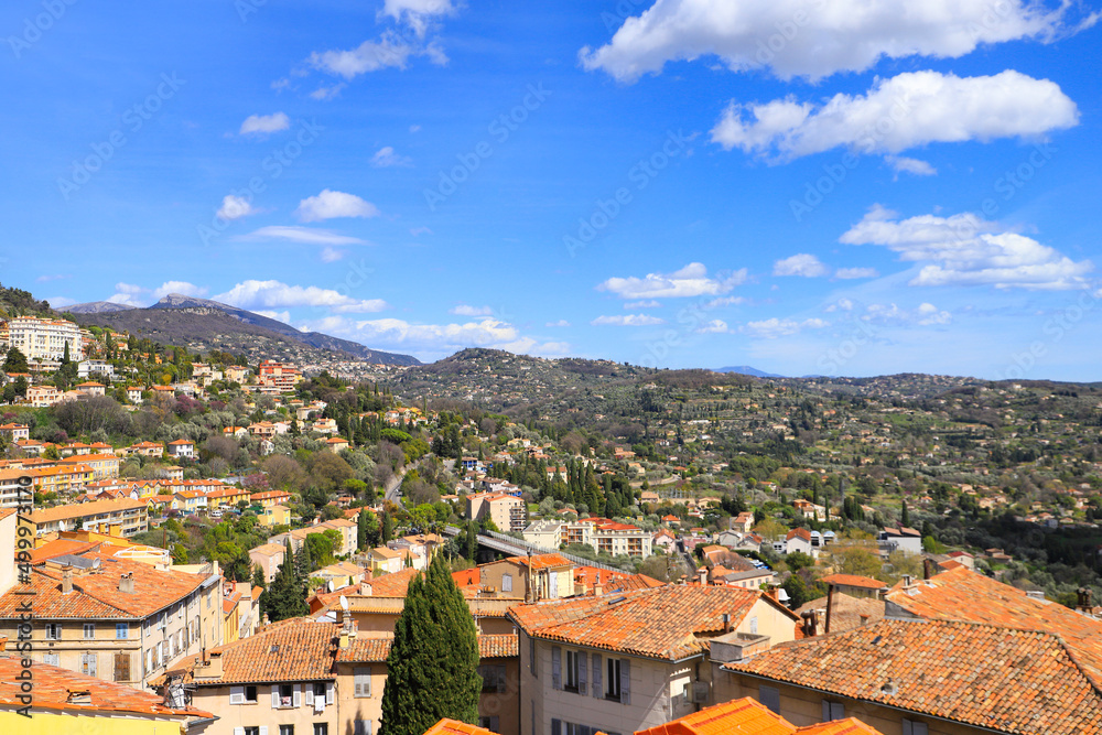 View at Grasse (City of Perfume), France