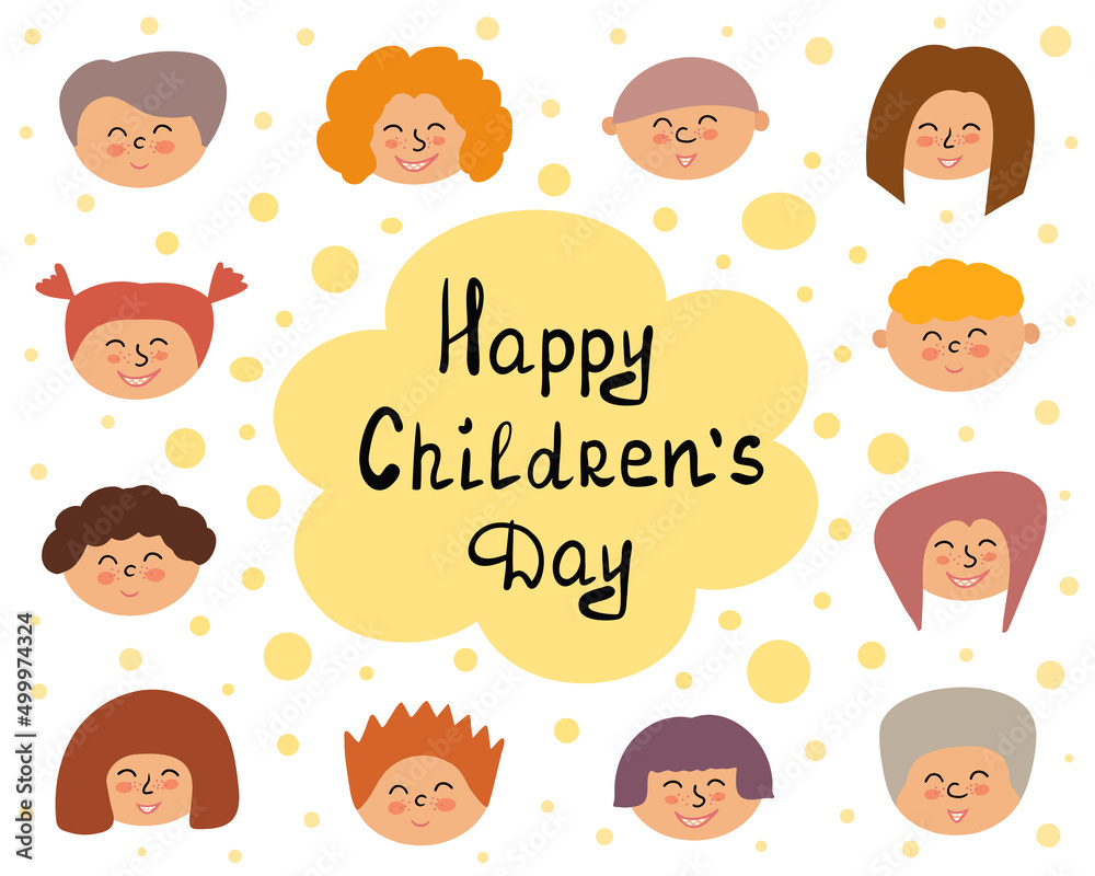 International childrens day. Funny boys, girls. Vector Illustration for printing, backgrounds, covers, packaging, greeting cards, posters, stickers and textile. Isolated on white background. International childrens day. Funny boys, girls. Vector Illustration for printing, backgrounds, covers, packaging, greeting cards, posters, stickers and textile. Isolated on white background.