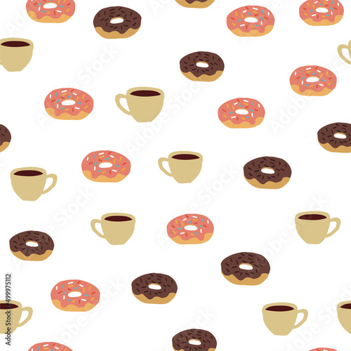 simple vector illustration donuts pattern 