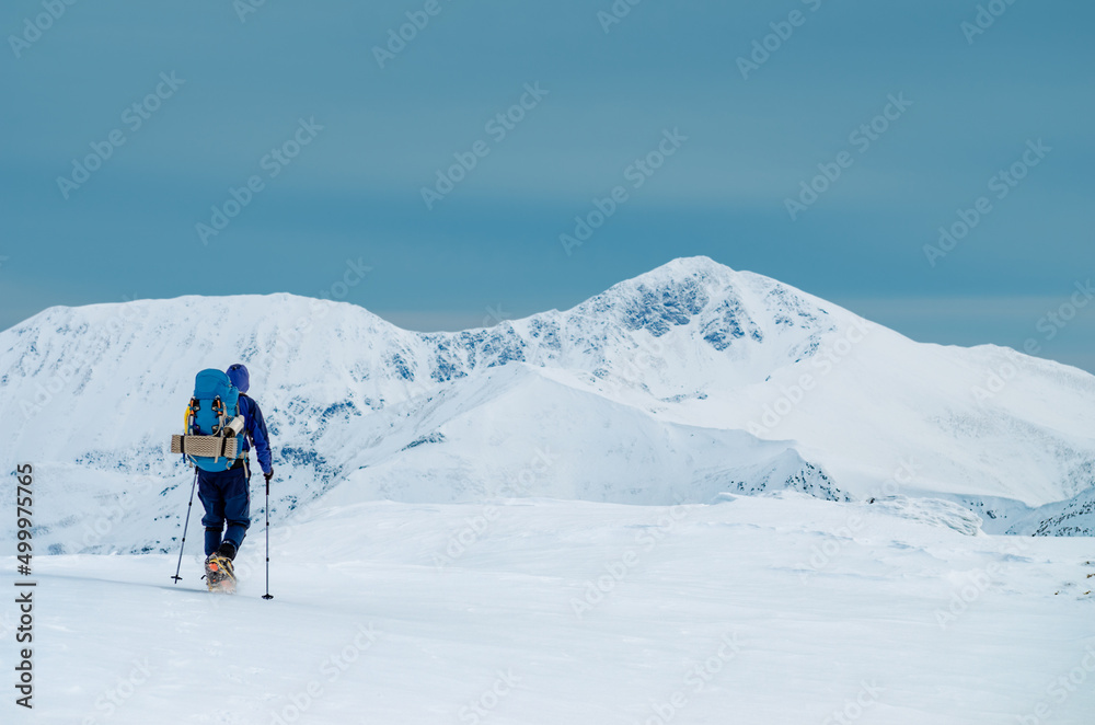 winter mountain hiking