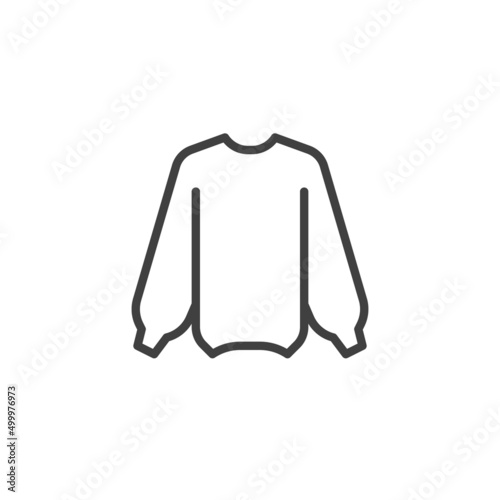 Stylish sweater line icon