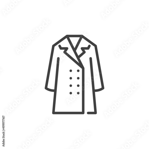 Trench coat line icon