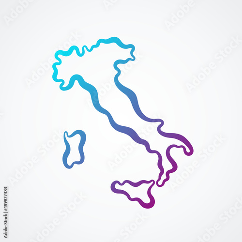 Italy - Outline Map