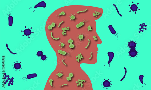 Human microbiota, conceptual illustration photo