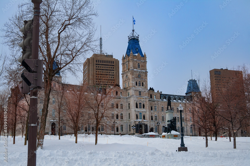 Fototapeta premium National Assembly of Quebec building during winter
