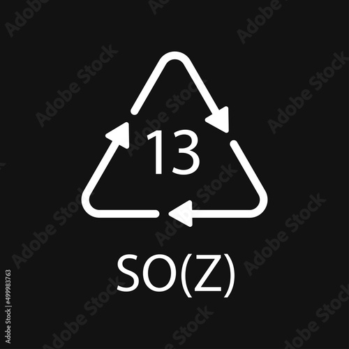 Battery recycling symbol 13 SO(Z). Vector illustration © Ruslan