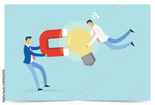 Attractive power and business idea with magnet