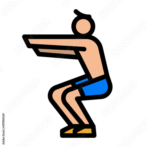 aerobic line icon