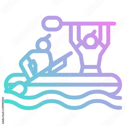 rafting gradient icon