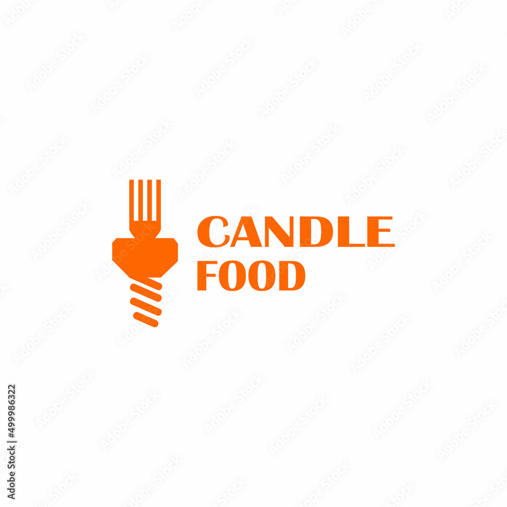 Candle food logo Candle food logo
