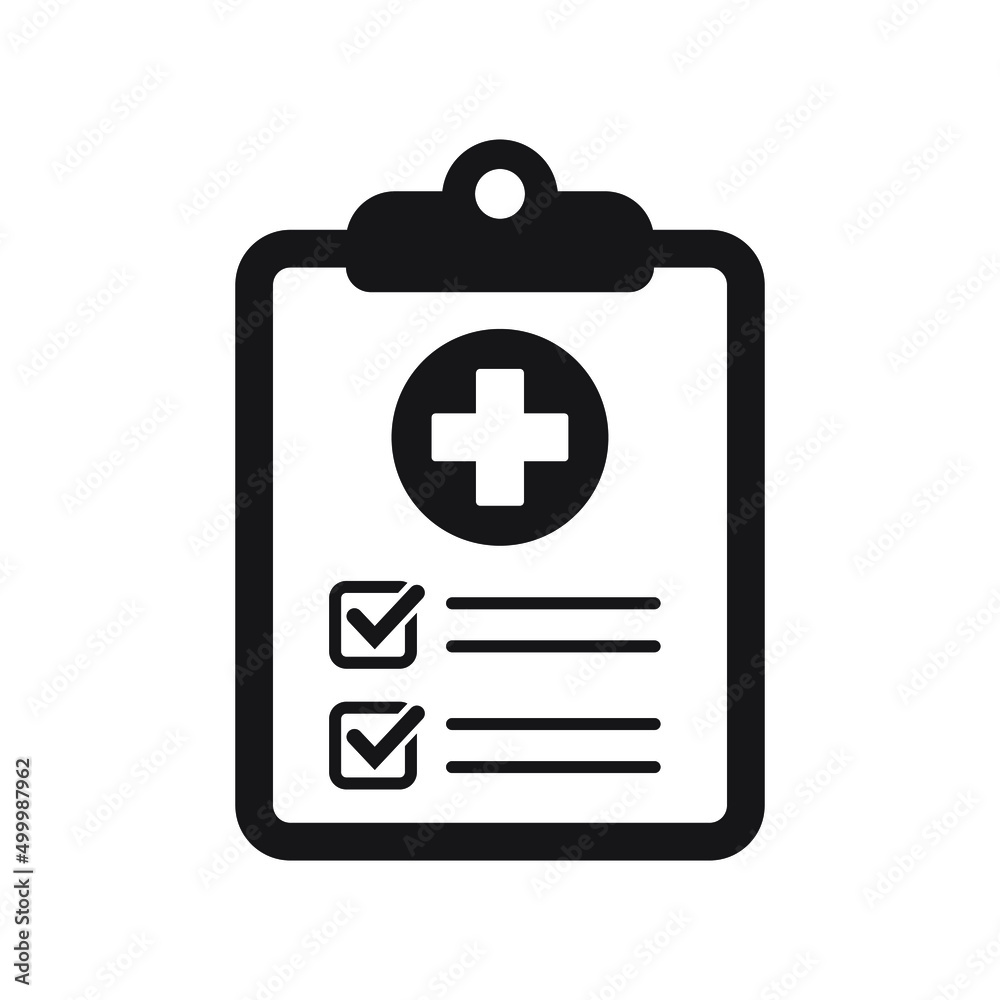 Medical checklist icon, medical report vector icon. Medical checklist icon, medical report vector icon.