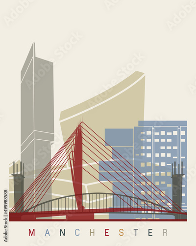 Manchester skyline poster