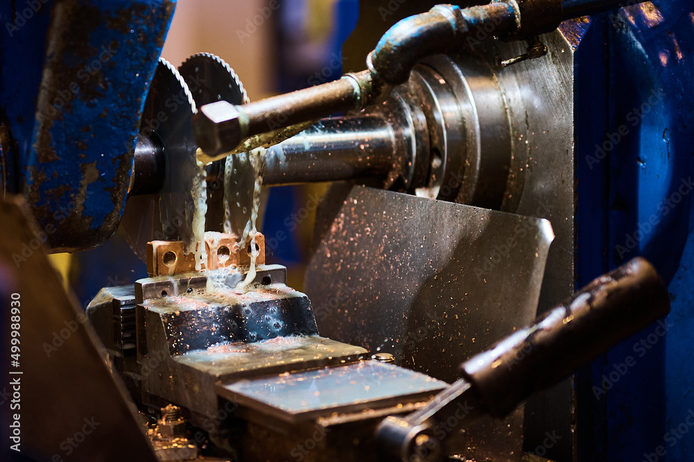 Processing of copper detail sockets with milling machine Processing of copper detail sockets with milling machine