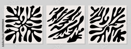Posters for wall decoration. Vector abstract minimalistic modern paintings for the interior.