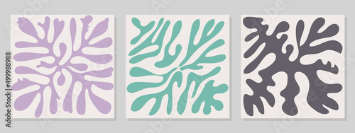 Posters for wall decoration. Vector abstract minimalistic modern paintings for the interior.