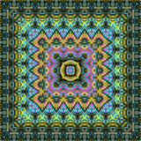 3d effect - abstract square geometric fractal pattern 