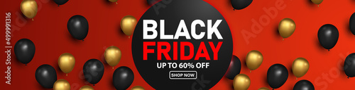 Black Friday sale banner template design