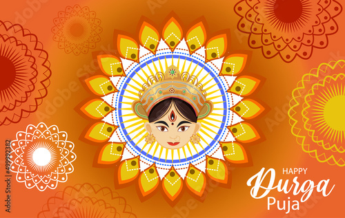 Durga Puja Indian festival banner