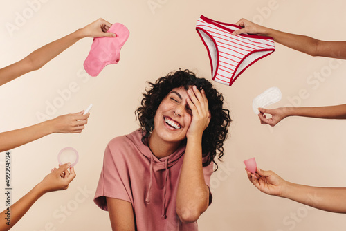 Modern woman enjoying her freedom of choice in feminine hygiene photo