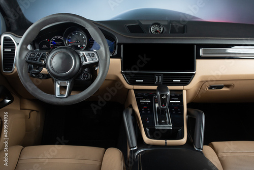 Konstfotografi Modern car interior