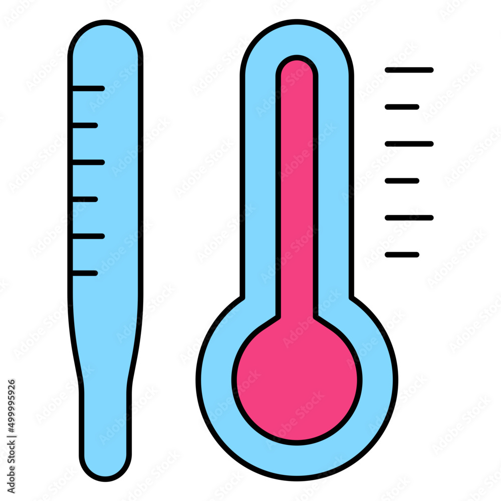 An editable design icon of thermometer An editable design icon of thermometer