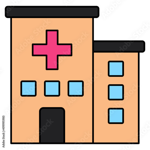 Modern design icon of hospital
