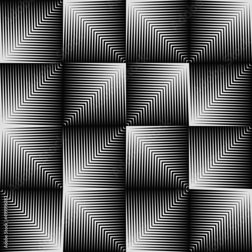 Abstract Monochrome Vector Graphics With Digital Transition Effect Inspired by Brutalist Style