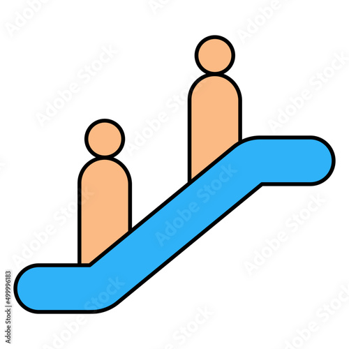 Modifiable icon of escalator