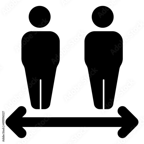 An icon design of social distance