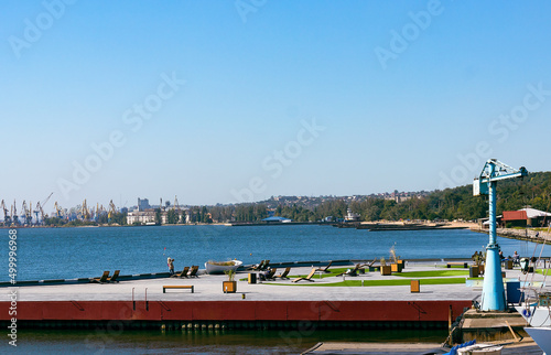 Mariupol, Ukraine, Sea of Azov, pier, peacetime photo