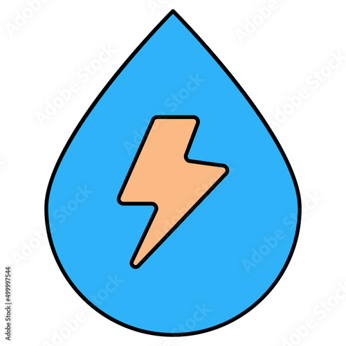 Modern design icon of water power