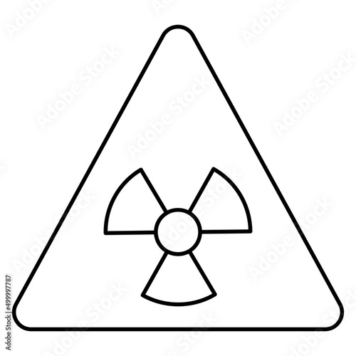 Trendy vector design of radioactive sign