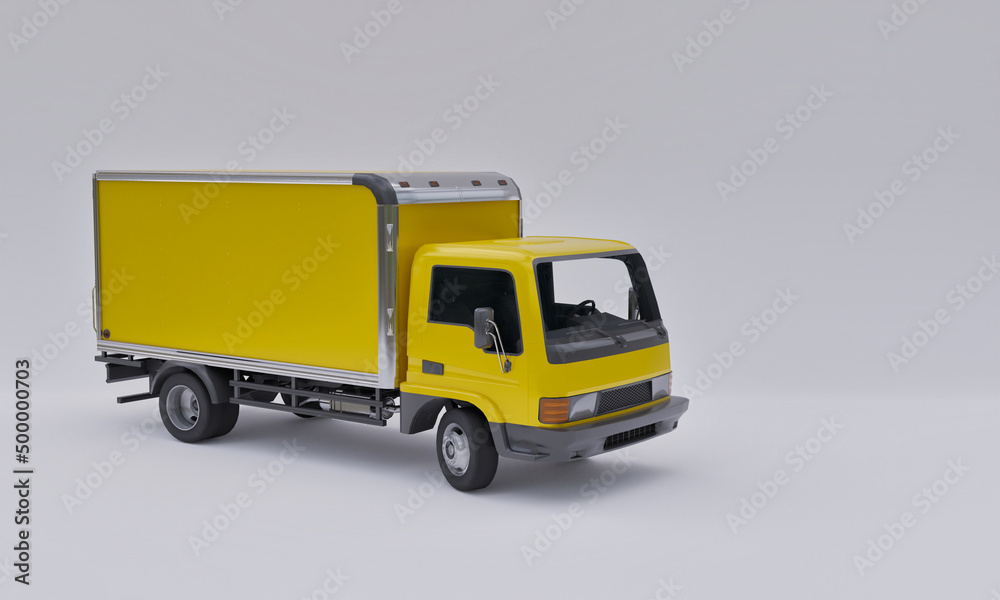 3d illustration, goods transport truck, 3d rendering 3d illustration, goods transport truck, 3d rendering
