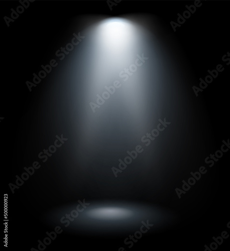 Electric projector light mockup. Realistic smooth glow