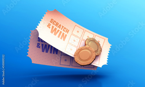 casino scratch and win cards gold 3d render 3d rendering illustration 