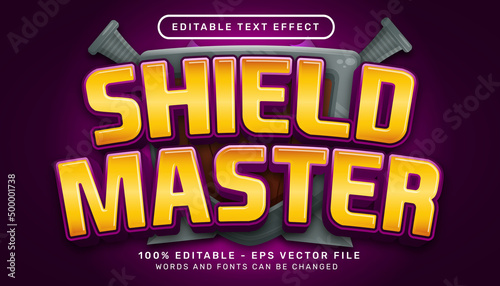 shield master 3d text effect and editable text effect