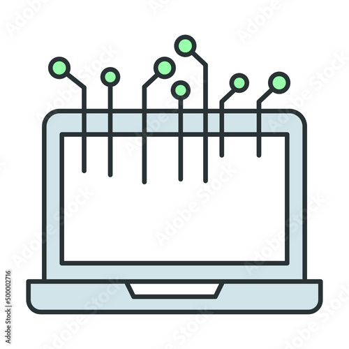 monitor network Vector icon which is suitable for commercial work

