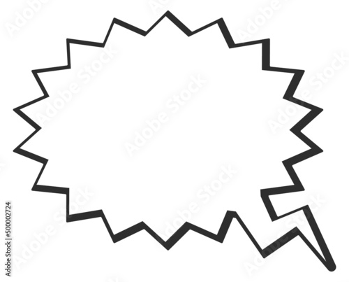Shouting bubble. Comic yelling blank speech balloon