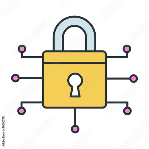 Security lock network Vector icon which is suitable for commercial work

