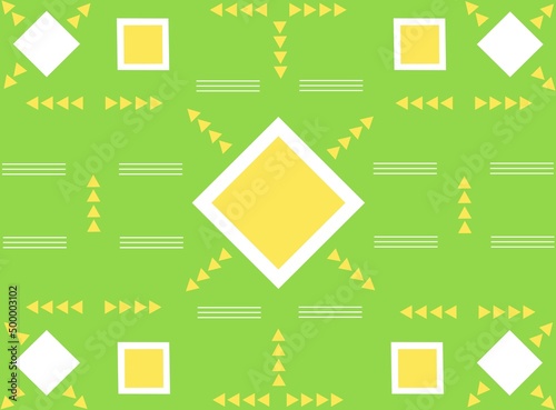 Colorful geometric abstract background in yellow-green color. Modern geometric grid banner bright presentation illustration.