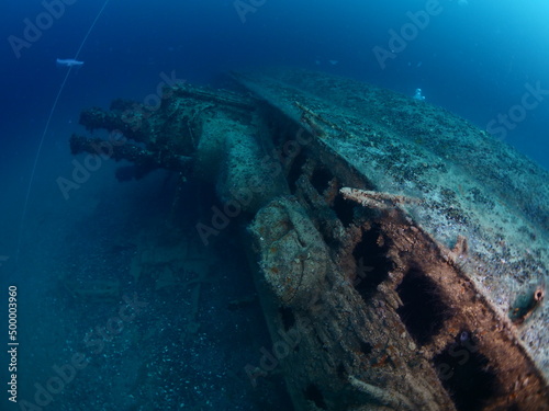 german u boat 23 wreck underwater world war II wwII metal on ocean floor black sea turkey scuba divers to explore